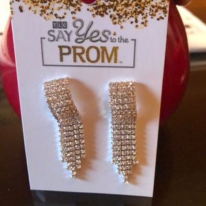 TLC say Yes rhinestone earrings